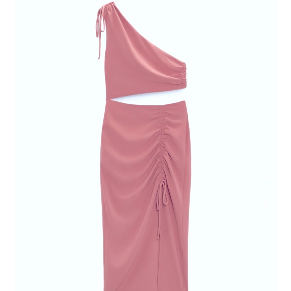 Zara one shoulder cutout dress